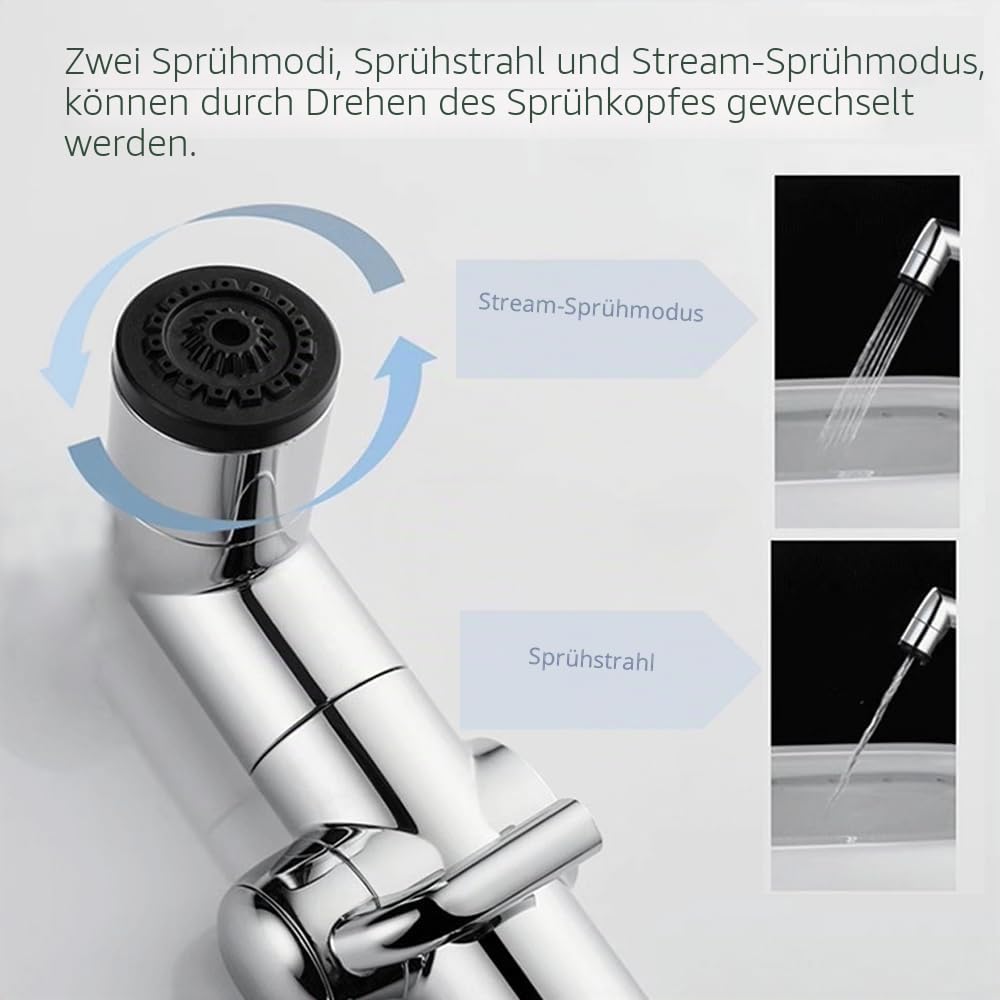 Bidet Handbrause Set für die Toilette, Bidet Handbrause mit Dual Modus, Bidet Handbrause Set- mit verchromtem ABS Shattaf Sprayer, Messing G1/2" Winkelventil und 2.2m TPU Schlauch
