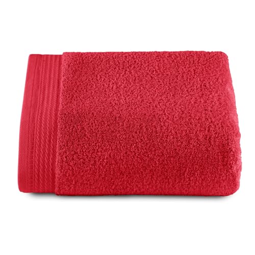 Top Towel - Premium - Grandes Serviettes de Bain - Serviettes de Bain - 1 Serviettes de Douche - 70x140 cm - 100% Coton - 600 Grammes - Rouge