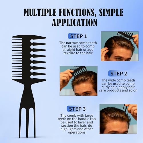 Peines de peinar y desenredar 2 unidades estilo salón miniatura 7