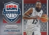 James Harden basketball card (Houston Rockets, Team USA) 2015 Prizm Chrome #12