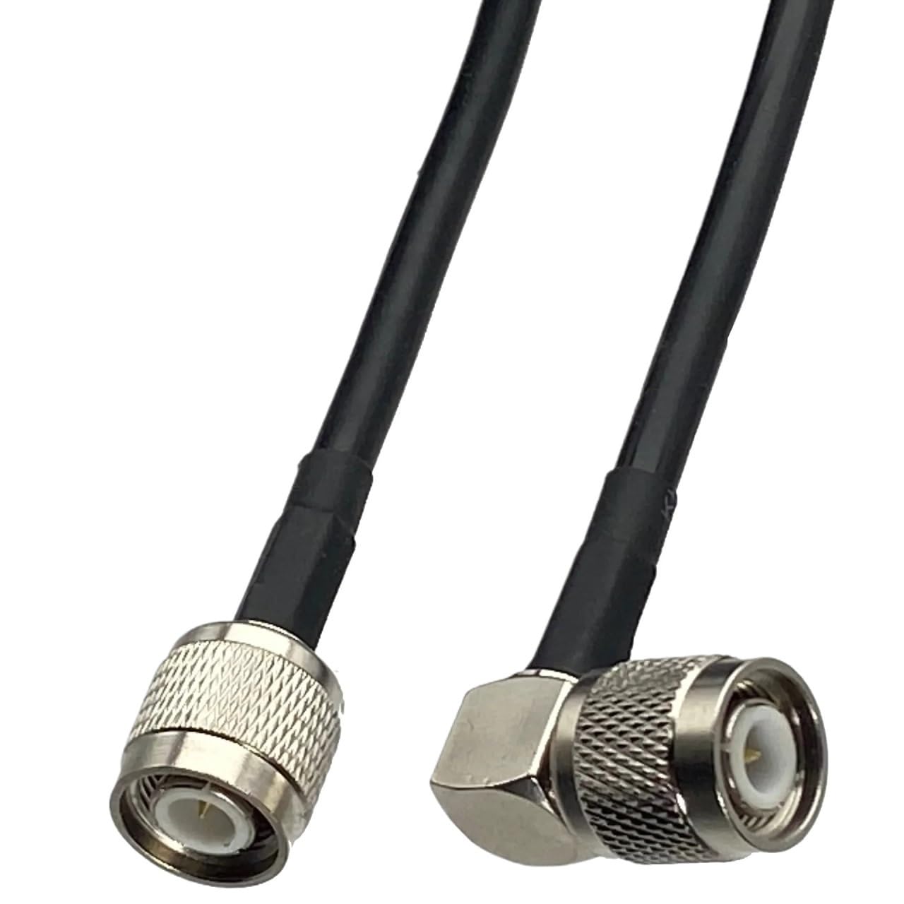 LIHUA RG58 wtyczka męska kąt prosty do wtyczki męskiej zacisk przewodu złącze koncentryczne pigtail kabel nowy 6 cali ~ 20 m (5 m)