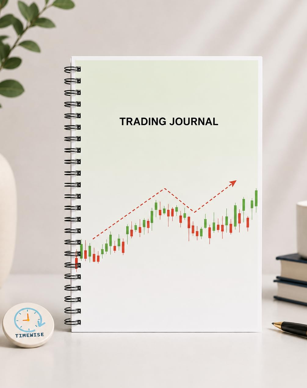 TimeWise Stock Market Trading Journal A5 Size Notebook Day Trade Log Journal Unruled 140 Pages (Green)-image-26