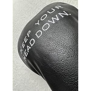 Golfleatherdrivergolfclubheadcoverdesignedtoprotectyourdriverwithswingthoughtkeepyourheaddown Urban Country Home Decor Golf leather driver golf club headcover designed to protect your driver with swing thought keep your head down urban country home decor