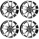4x Autec Felgen BRIXEN 7.0x17 ET50 5x108 Schwarz poliert kompatibel mit Ford Focus Mondeo Transit Connect C-MAX S-MAX Galaxy Kuga Tourneo