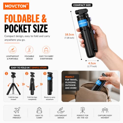 Image of Premium Selfie Stick Tripod with Bluetooth Remote & Fill Light, Extendable Mobile Phone Tripod Stand, 360 Rotating Holder, Foldable Selfie Stick for Smartphone, Vlogging, Reels & Travel