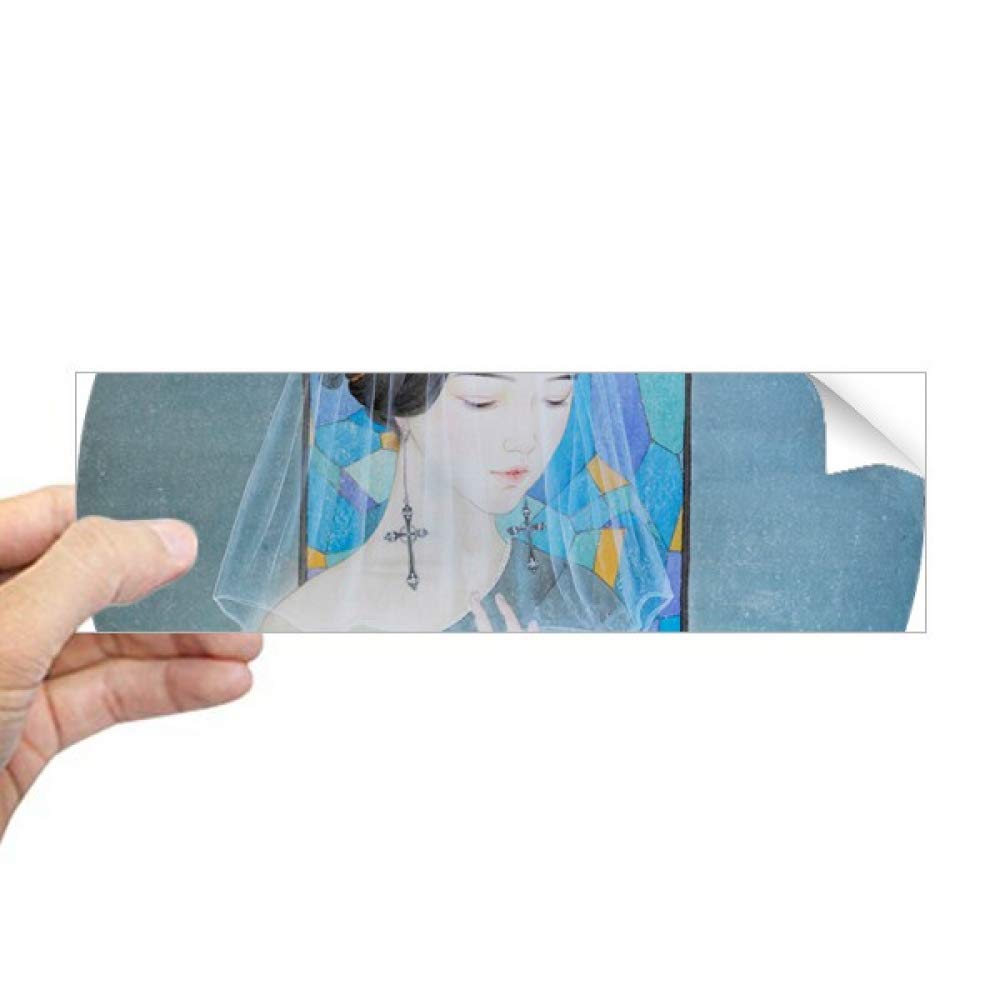 Sticker fenêtre floral bleu rectangulaire brise-vue décoratif