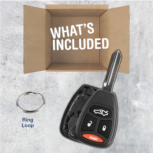 Mando de coche KeylessOption KOBDT04A carcasa de repuesto negra 3