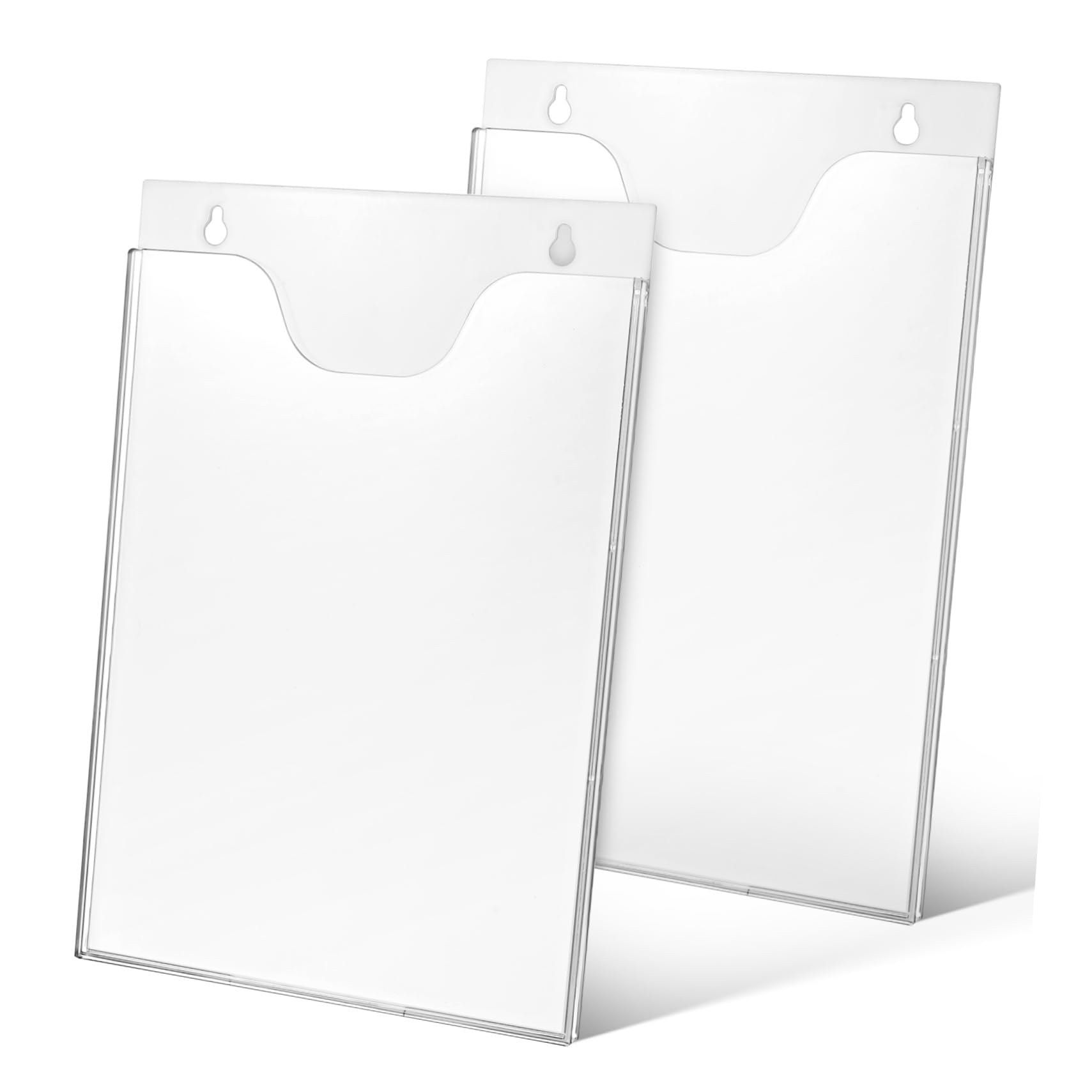 AYUWQZX Portrait Literature Stands for Display, 2pcs Vertical Wall Acrylic File Rack For Documents Mail Magazines Office Hospital