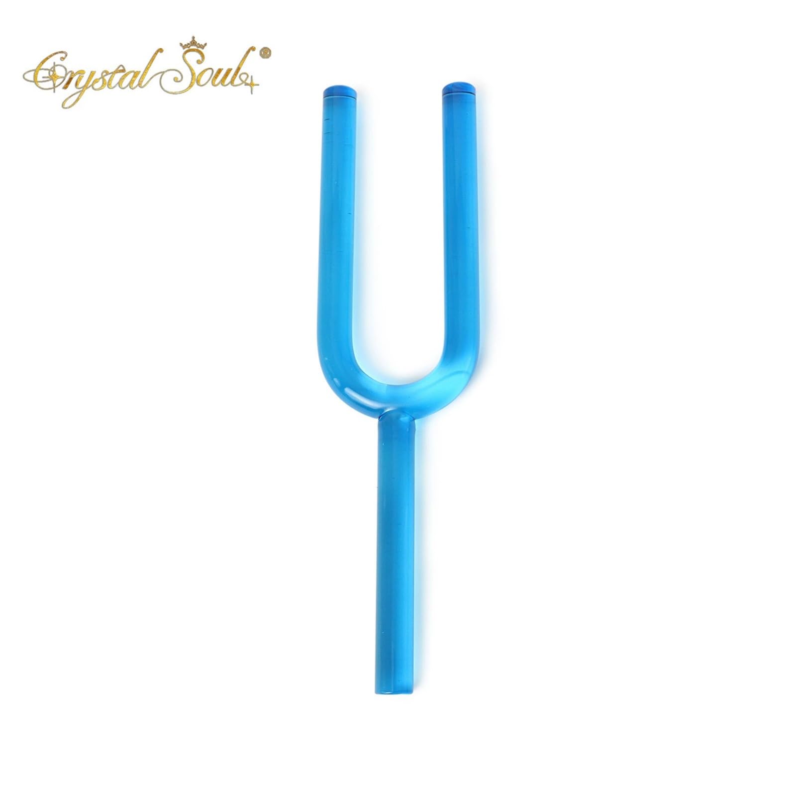 Diapason curativo in cristallo di quarzo naturale azzurro - 7 toni (da C a B), diapason curativo da 16 mm for yoga, meditazione e terapia del suono(440hz,G)