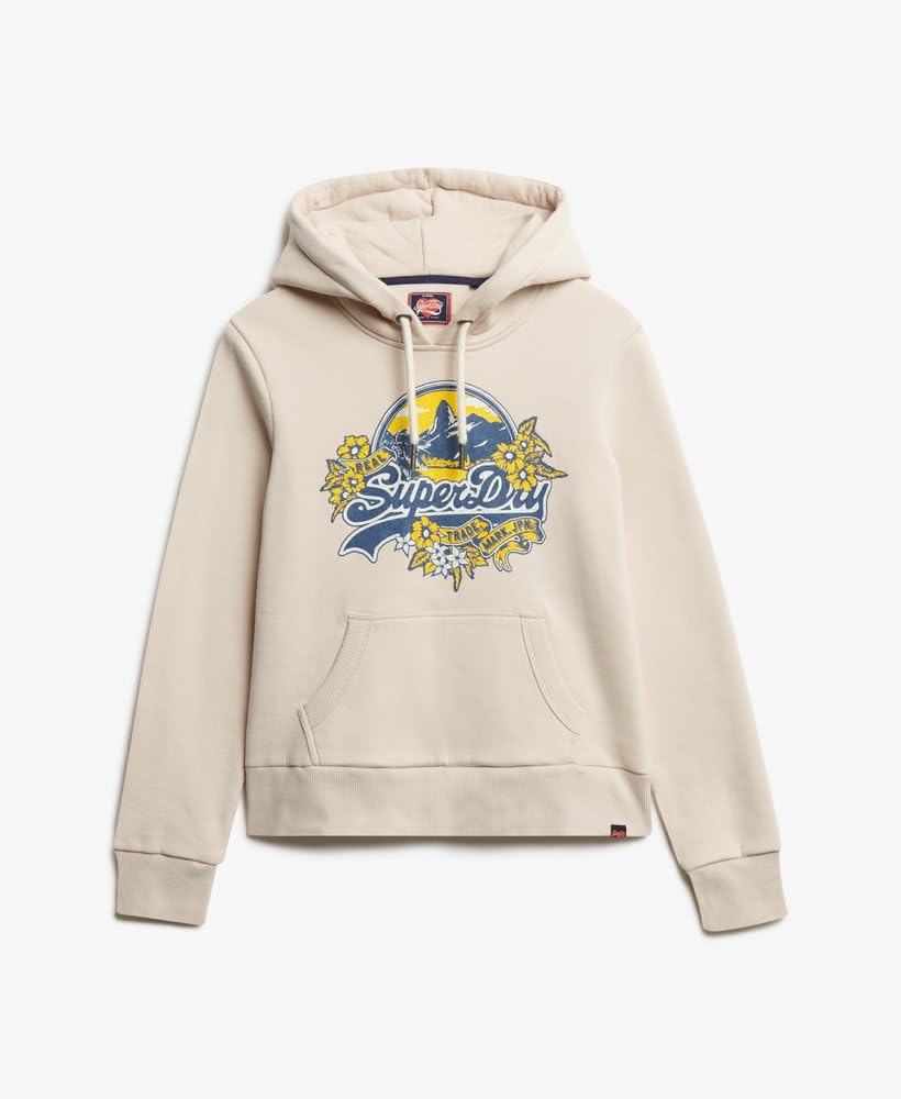 Superdry Damska bluza z kapturem w kwiaty