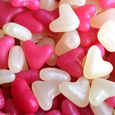 Pink and White Jelly Love Hearts Beans Valentine’s Day Candy Wholesale Wedding Sweets (500g) Cover