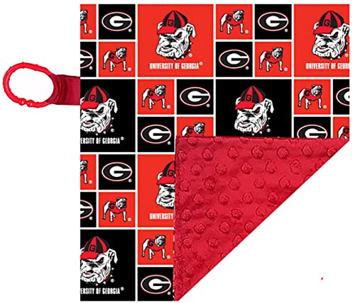 Image of Future Tailgater Georgia Bulldogs Licensed 10 x 10 Baby Crinkle Minky Lovey