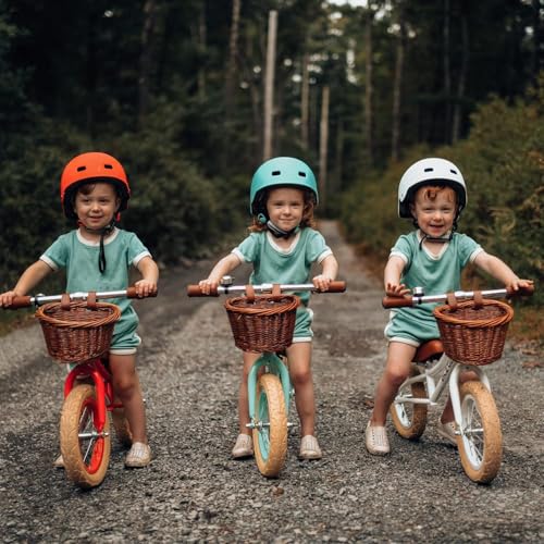 Image of ACEGER 12 inch Kids Balance Bike with Basket, Toddler Bicycle for Early Learning Leg Strength and Steady Balancing, Durable Frame&Tool-Free Adjustable Seat, Gift Bike for 2-5 Kids, No Brake