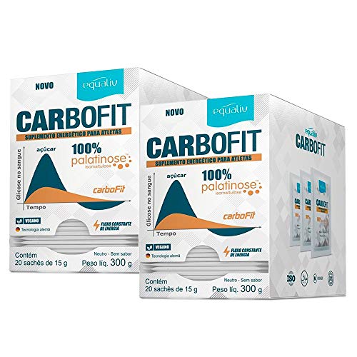 Carbofit 100% Palatinose - 2 unidades com 20 Sachês de 15g - Equaliv
