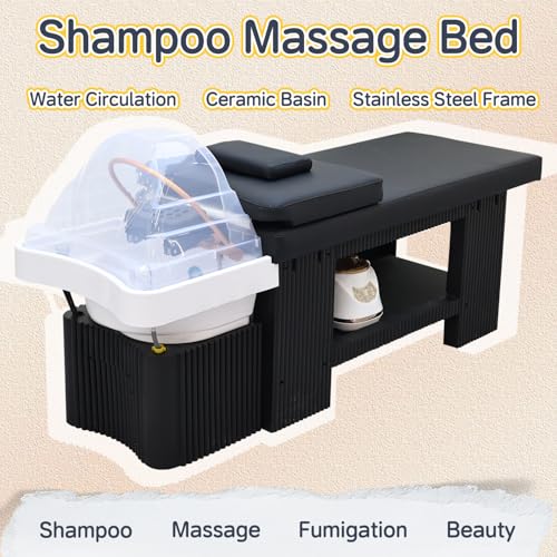 Professionelle Massageliege mit Begasung und Wasserzirkulation, Kopfmassage-Ausstattung für Salons und Spas, Thai-Schönheits-Shampoo-Liege