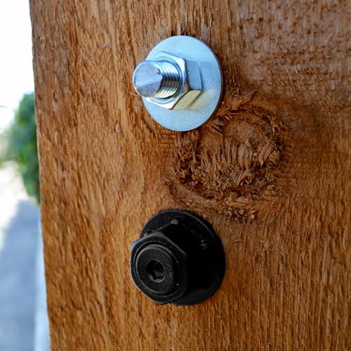 Image of OZCO 2 Pcs OWT Timber Bolts 1 /2 inch x 6-8 inch | Adjustable Structural Wood Bolts for Pergola, Deck, Beam and Outdoor Wood Structures | Powder-Coated Steel Hardware