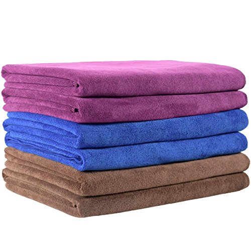 JML Microfiber Towels, Bath Towel Sets (6 Pack, 27