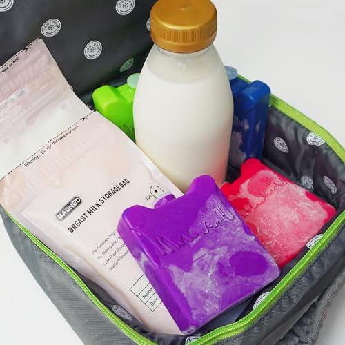 Image of WORLD-BIO Mini Ice Packs for Lunch Boxes, 8 Pcs Reusable Slim Cold Packs for Kids Lunch Bags & Coolers, Long Lasting Leakproof Soft Gel Pads for School, Office, Picnic, BPA-Free