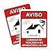 2 Piezas Cartel de Señal de Videovigilancia Señal de Advertencia Señal de Aluminio para Exteriores Señales de Alarma