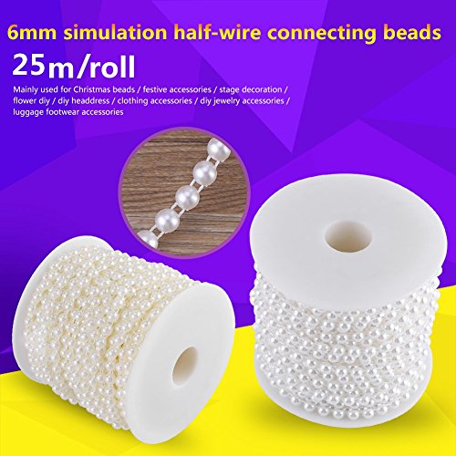 6mm Pearl Beads Cotton Line Chain - Image 3