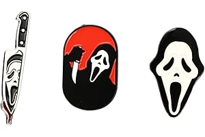 Scream Ghostface 3-Pack Lapel Pin Set: Show Your Love for the Iconic Horror Villain