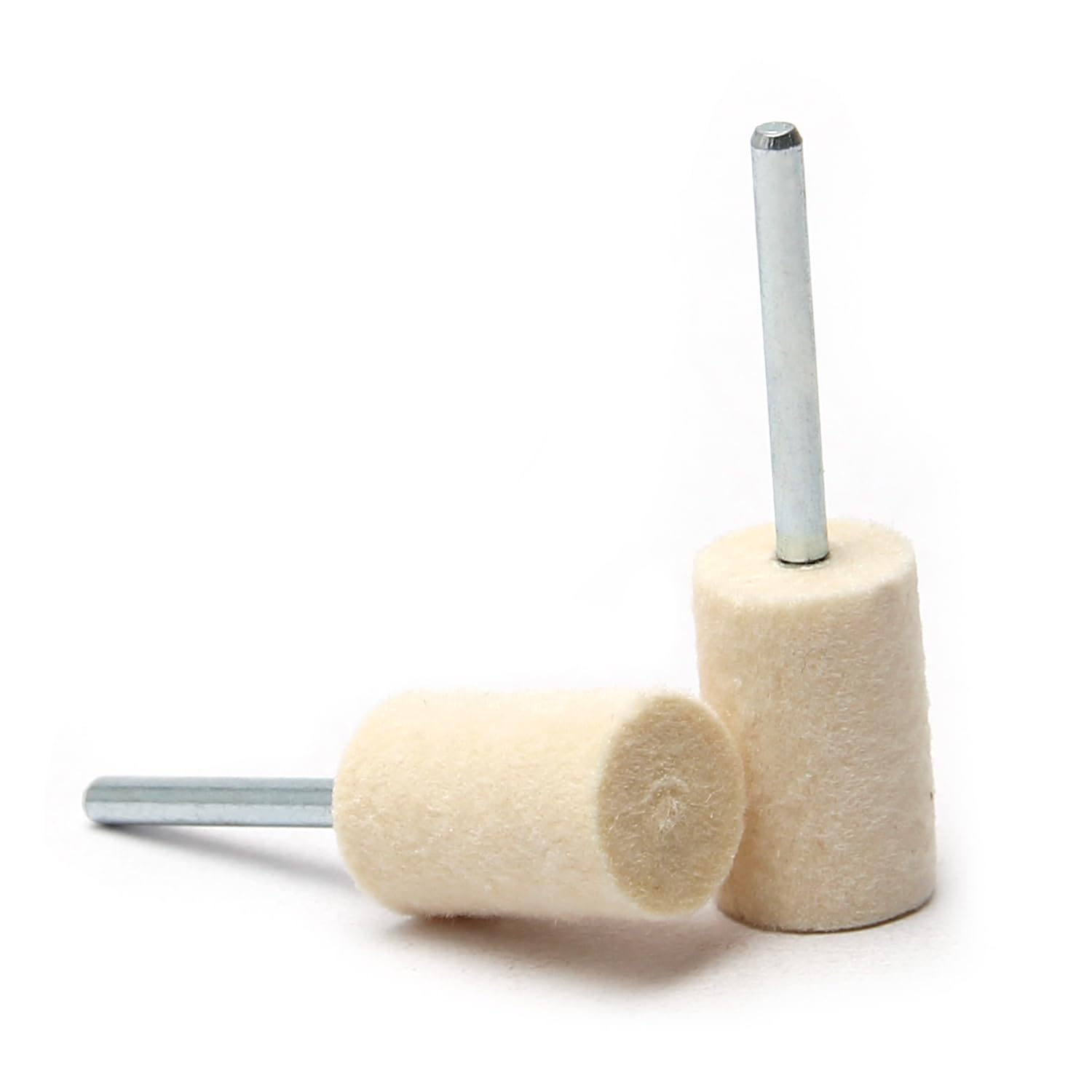 15er Set Wollfilz-Polierbits – 12 Mm Zylindrisch, 3 Mm Schaft, Für Bohrmaschinen & Schleifer – Für Metall, Glas, Holz