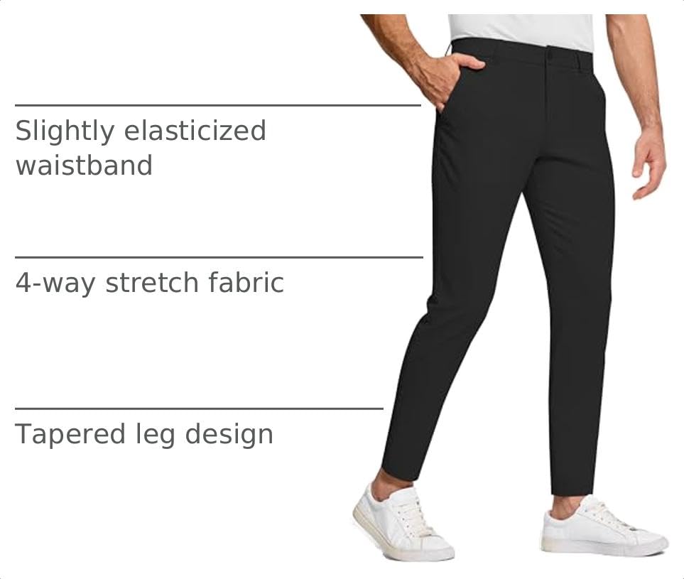 SERAMY Men's Skinny Tapered Golf Pants