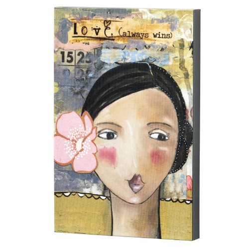 Kelly Rae Roberts Love Girl with Flower Wall Art