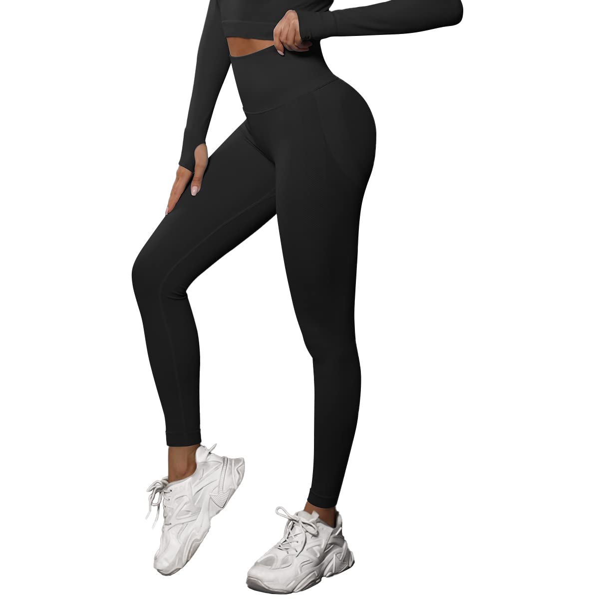 Sportowe legginsy damskie Scrunch Butt z wysokim stanem, nieprzezroczyste, push up, podnoszenie, bezszwowe, sportowe legginsy na siłownię, fitness, trening, jogę