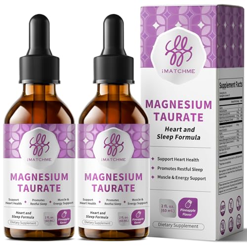 2 Pack Magnesium Taurate Liquid Drops Supports Health Muscle and Sleep - image 1