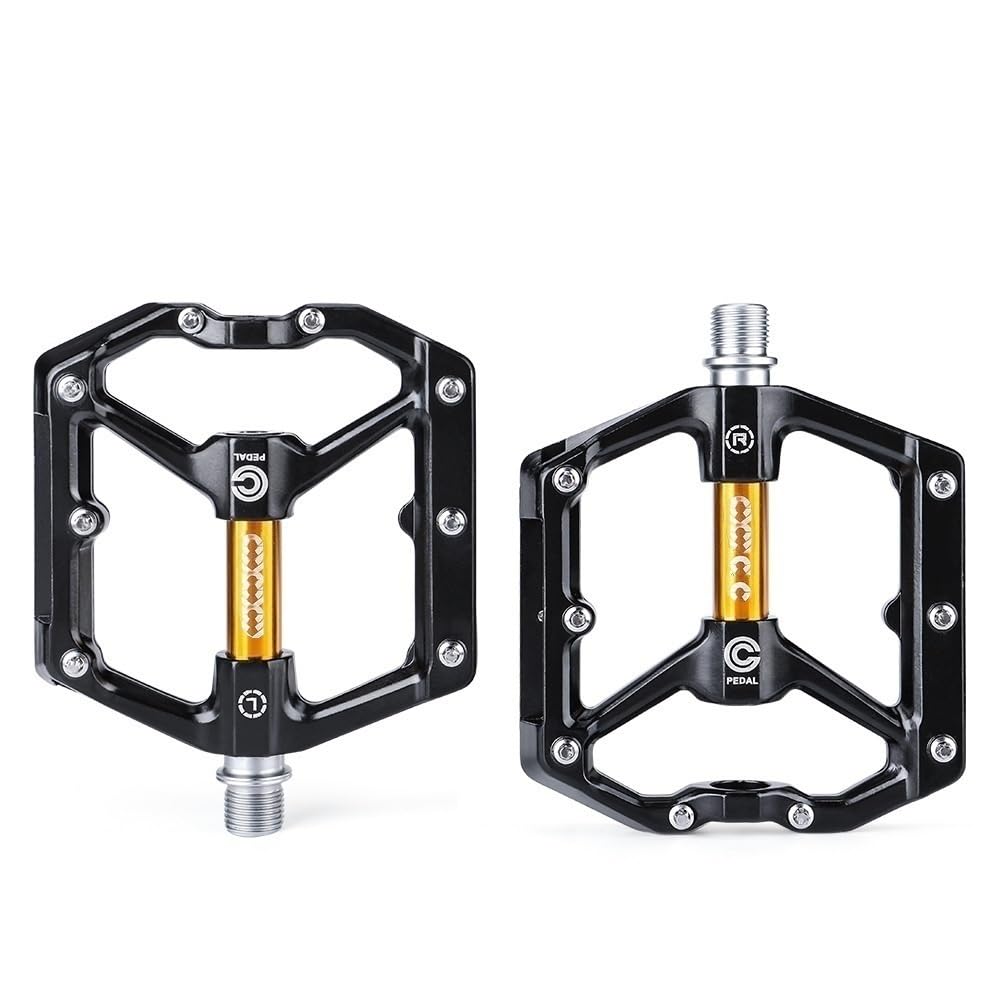 Pedales MTB Pedales Reflectantes MTB Pedal de Bicicleta Ultraligero Aluminio Rodamiento Sellado Plataforma Plana Antideslizante for Todo Tipo terrenos
