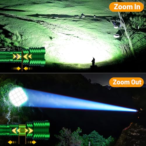 Weoxi XHP160-A8 Rechargeable Flashlights 2400000 High Lumens, Super Bright Led Flashlight Battery Powered|30H Long Life|Holster| Zoomable 5 Modes|Output|Waterproof|Powerful Tactical Flashlights thumb #3