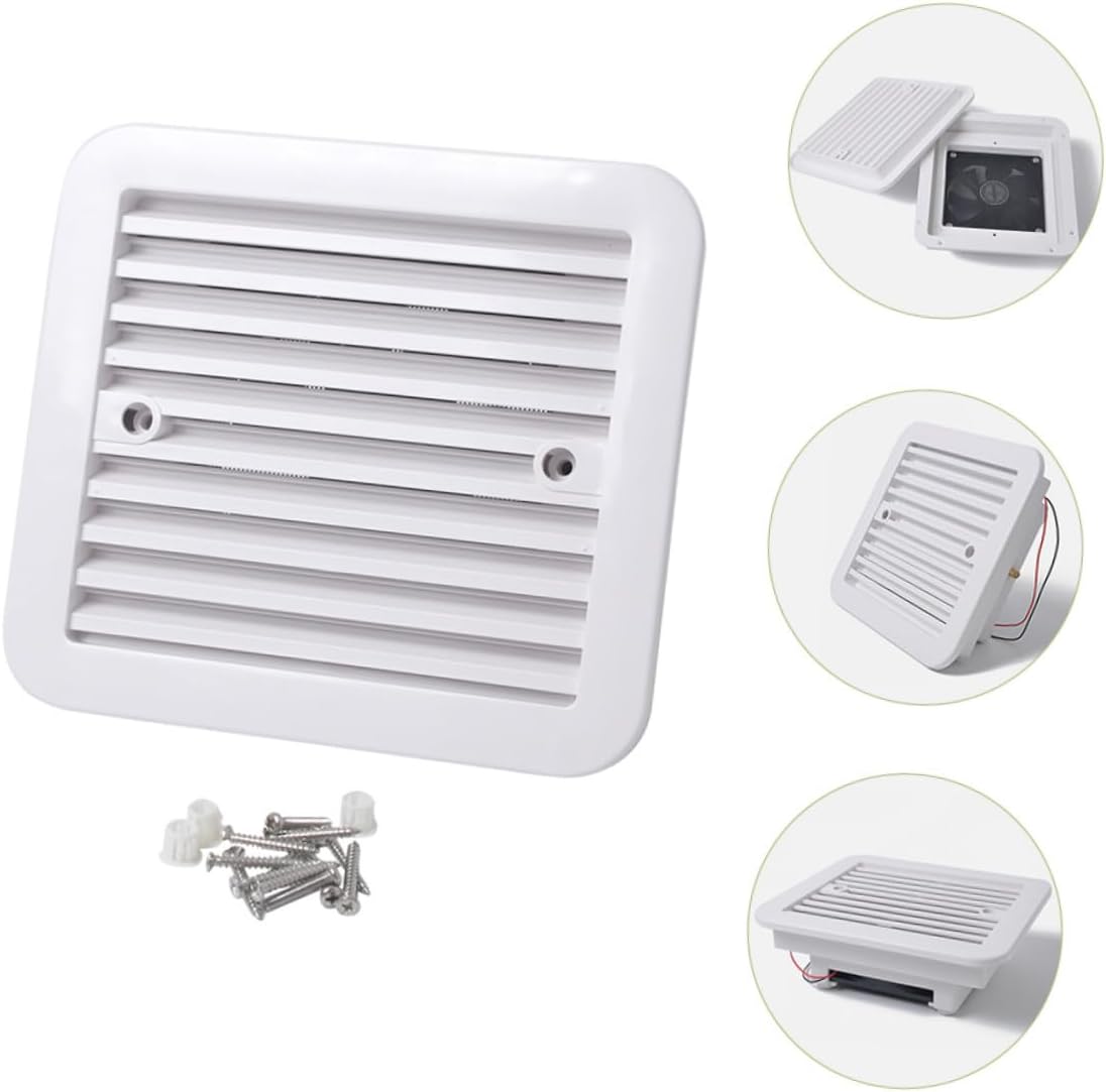 Zerodeko 12v 8-inch Rv Exhaust Ventilation Fan with Blade, Silent Bathroom Air Vent Fan for Camper Roof and Garage Ventilation Replacement Part