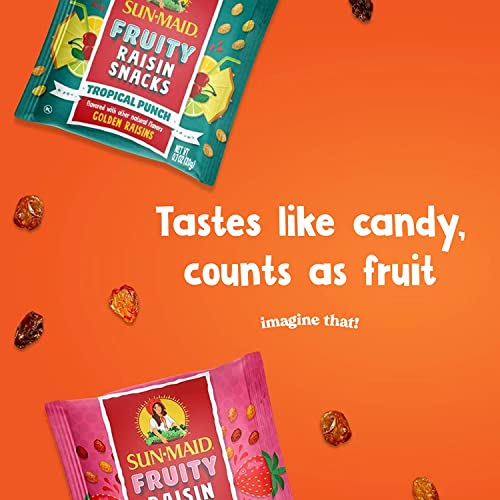 Image of Sun-Maid Sour Mixed Berry Fruity Raisin Snacks - (200 Pack) 1.33 oz Pouches - Sour Mixed Berry Raisins - Dried Fruit Snack for Lunches and Snacks