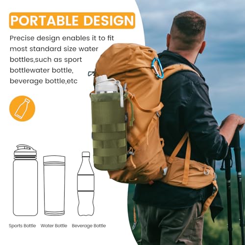 Haafoo HU-LV Molle Water Bottle Holder - Upgraded 1000D Nylon Tactical Molle Water Bottle Pouch thumb #5