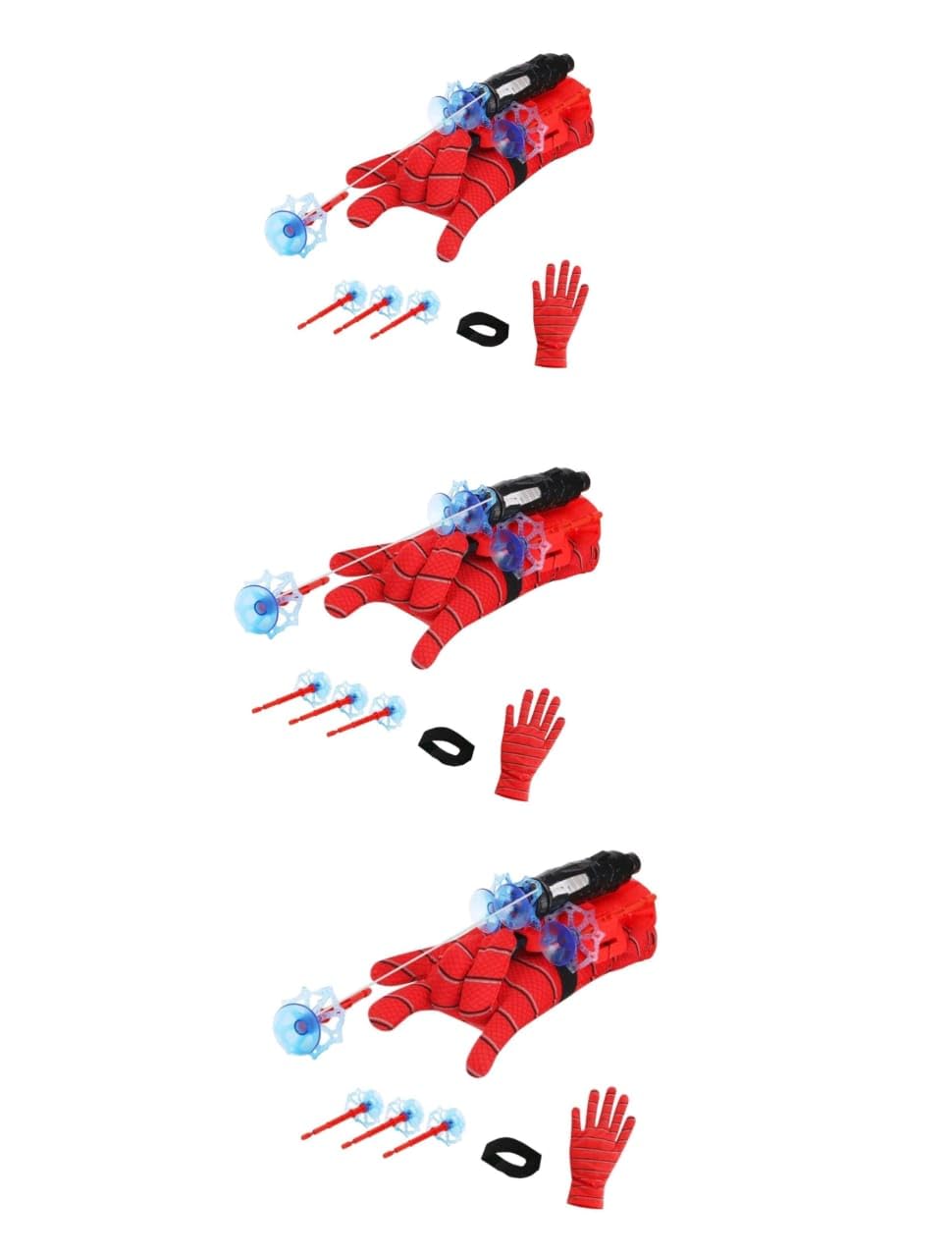 LittleLovik Web Shooters Toy for Kids(Pack of 3), Spiderman Hand Gloves Hero Launcher Wrist Toy Set, Sticky Wall Soft Bomb Funny Childrens Educational Toys (Pack of 3) (Red Colour). (B0DDJ8LJKY) Amazon Price History, Amazon Price Tracker