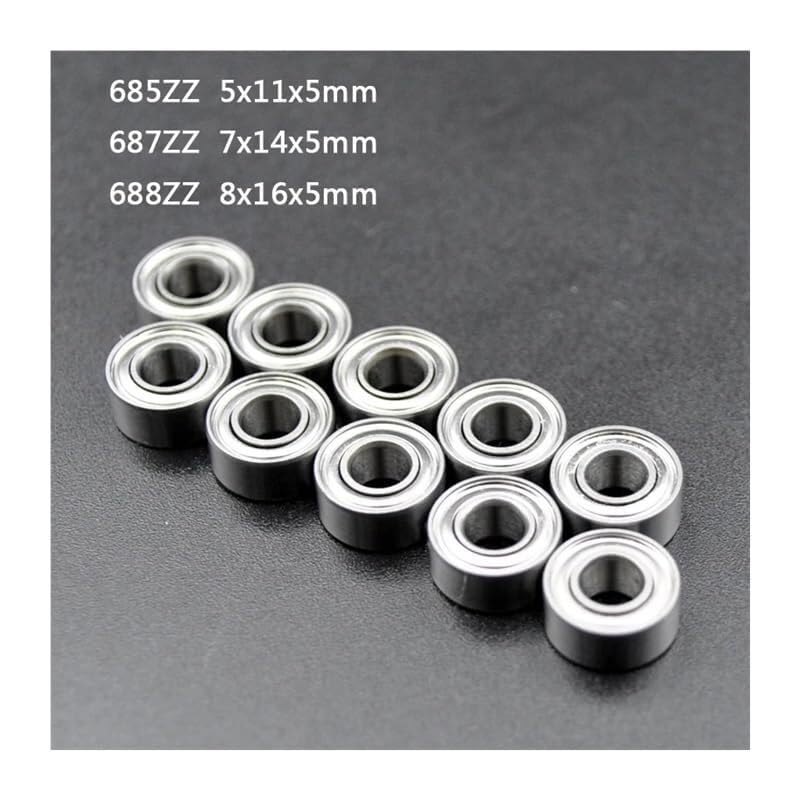 10 Stück Kugellager 683ZZ 684ZZ 685ZZ 687ZZ 688ZZ Rillenminiaturlager for Skateboard-Roller 3D-Druckerlager (683ZZ 3 x 7 x 3 mm) - Dichtungssatz-Sortiment(686ZZ 6x13x5mm)
