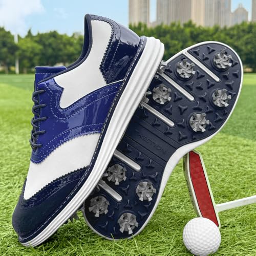 Image of Men Golf Shoes Professional 9 Spikes Comfortable Outdoor Golf Training Sport Sneakers for Men