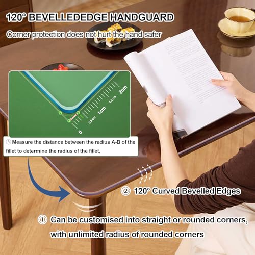 Protection de table imperméable TPU transparent haut de gamme 60 x 198 cm
