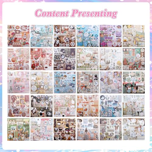 Image of 800Pcs Cute Scrapbook Stickers Travel Y2k Japanese Sticker Book for Adult Kawaii Korean Stickers for Journaling Heisei Retro Aesthetic Sticker Manga Style Decor for DIY Crafts Junk Journal Gifts Pink