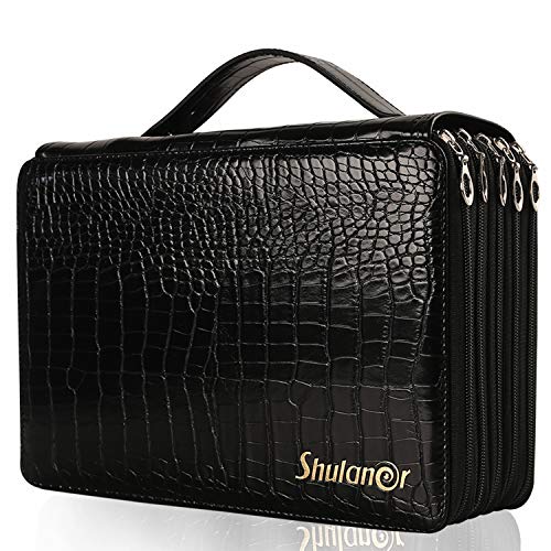 Shulaner SL-PEN-CASE-250 Slots Colored Pencil Case Organizer cover
