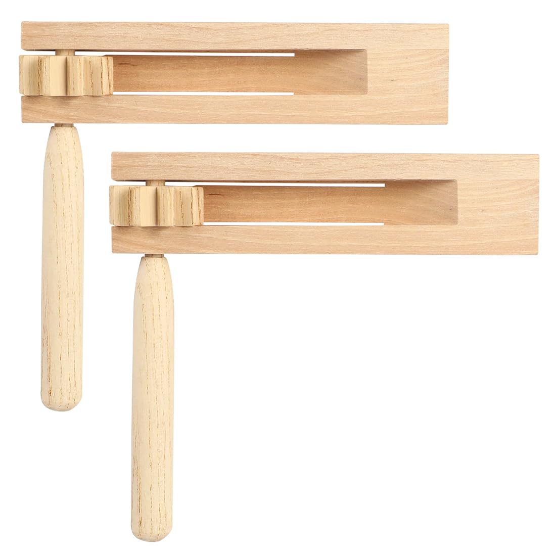 2 Pezzi Strumenti Musicali Bambini, Cricchetto in Legno Raganella Legno, Giocattolo Tradizionale Matraca Raganella, Tamburo Strumento Musicale, per Le Prime Feste di Giochi di Insegnamento