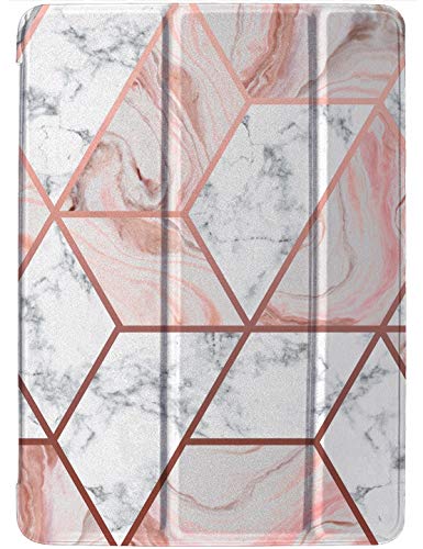 Image of DuraSafe Cases for iPad Air 5th 4th 6th 11th [ Air 11 /6 2024 /5 2022 /4 2020 ] A2588 A2316 MYFQ2HN /A MYFQ2HN /A Lightweight Smart Adjustable Stand Feature Printed Flip Case - Marble Pink