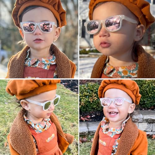 Polarized Baby Sunglasses with Strap - Unbreakable Infant Sunglasses for Newborn Toddler Girls Boys Age 0-12 Months2