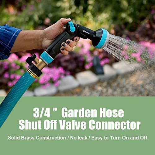 LYFJXX 3/4 \'\' Garden Hose Shut Off Valve Connector, Garden Hose Quick Connect Fittings 3/4 Inch, Solid Brass Pipe Connecting, No Leaking