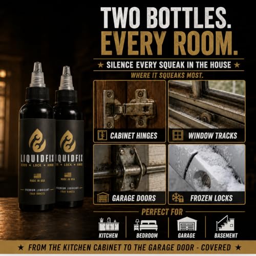 Image of LiquidFix Door, Lock, and Hinge Lubricant | 4 oz Dropper - 2 Pack