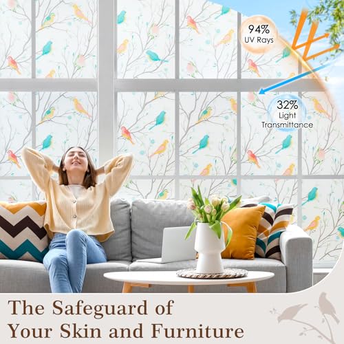 Rabbitgoo Window Privacy Film, Frosted Glass Window Film Decorative thumb #7