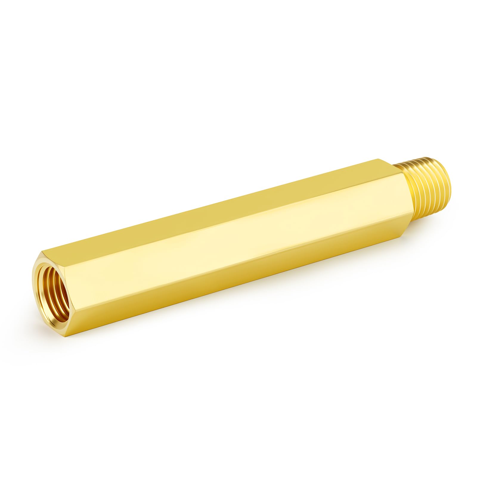GASHER 2 raccordi per tubi in ottone di estensione da 100 mm, NPT femmina da 1/2" NPT maschio a 1/2" NPT maschio, adattatore adattatore convertitore