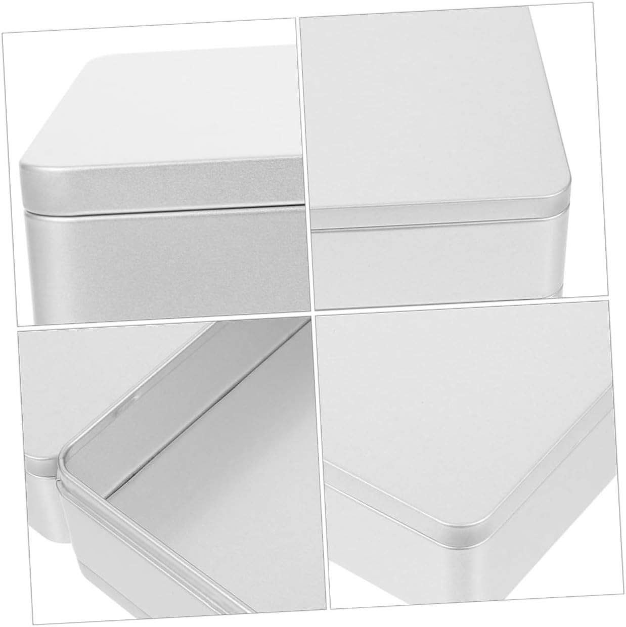 BESPORTBLE 8pcs Small Metal Storage Box Lids Tinplate Containers for Organizing Beads Cables and Small Items Portable and Lightweight Storage for Home Use