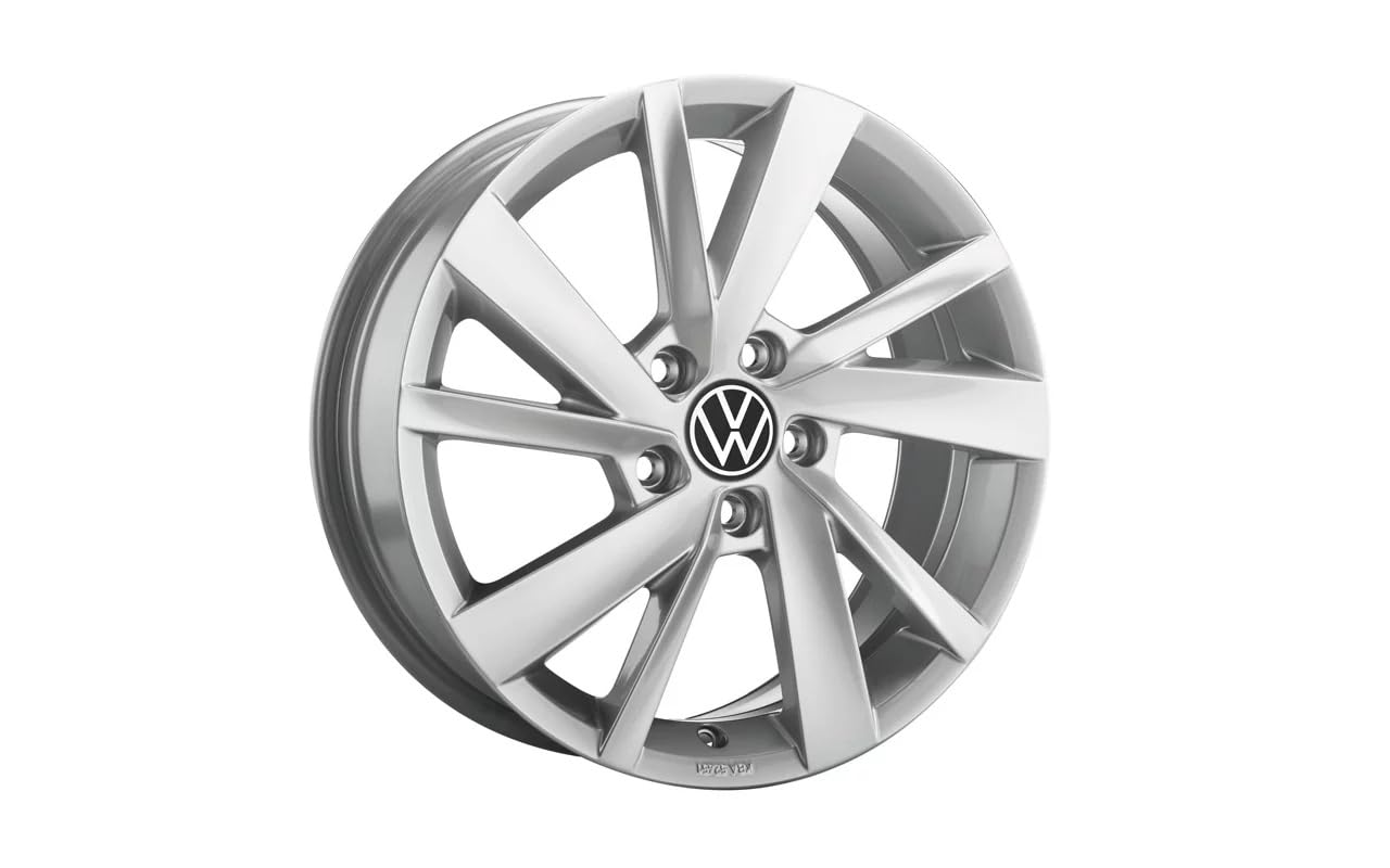 Volkswagen Cerchio in Lega Gavia per T-Roc, Alluminio/Magnesio/Silicio, Brillantsilber, 7,0J x 17, PCD 112/5, ET 45mm, Diametro 17 Pollici